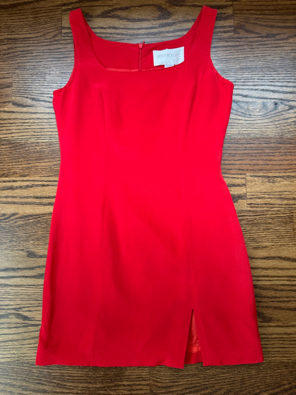 Vintage Hugo Buscati Silk Red Mini Dress